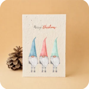 Plantable Greeting Card Three Gnomes