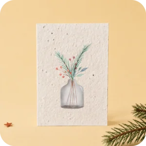 Plantable Greeting Card Foliage Vase