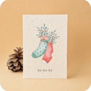 Plantable Greeting Card Foliage Socks