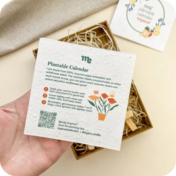 2026 Wildflower Seed Paper Calendar with Easel. - myecostudio