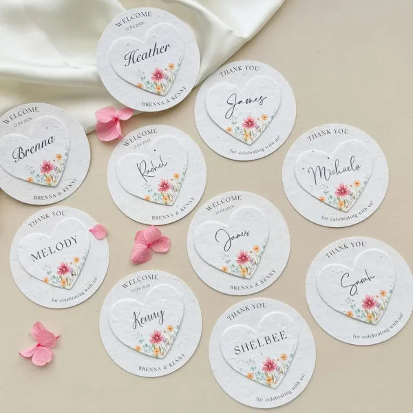 Plantable Heart Place Cards - myecostudio