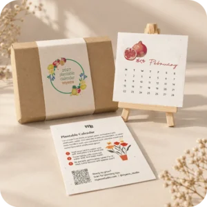 2027 Fruit Seed Paper Calendar with Easel