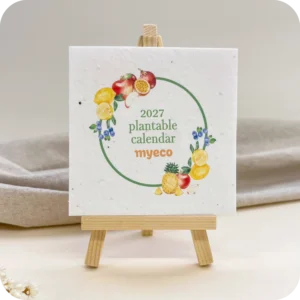 2027 Fruit Seed Paper Calendar with Easel